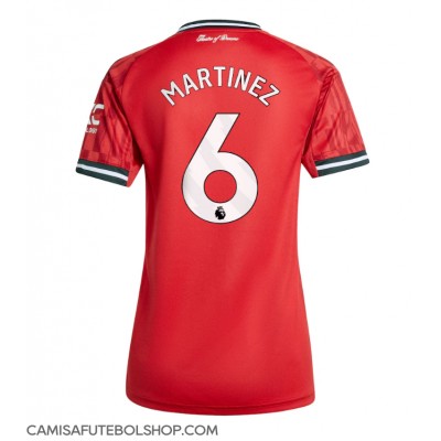 Camisa de time de futebol Manchester United Lisandro Martinez #6 Replicas 1º Equipamento Feminina 2025-26 Manga Curta Camisa de time de futebol Manchester United Lisandro Martinez #6 Replicas 1º Equipamento Feminina 2025-26 Manga Curta